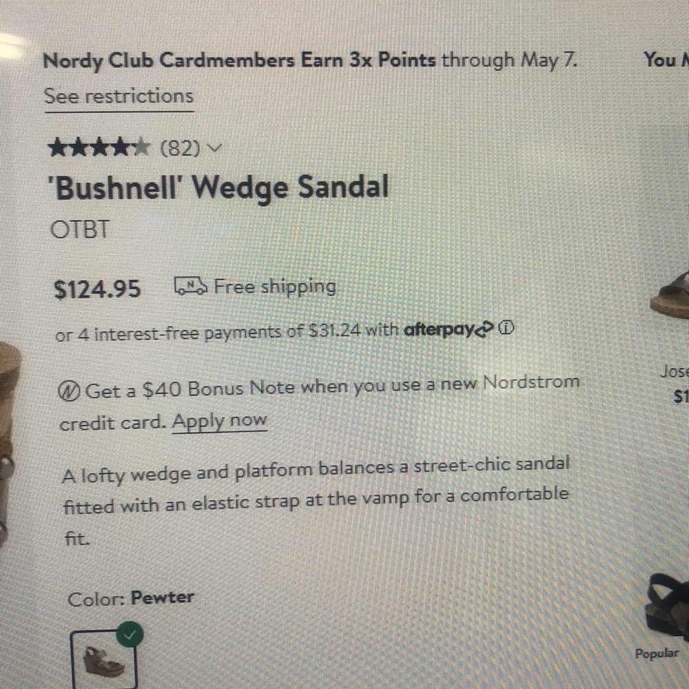 Never Worn Bushnell Wedge Sandal - Picture 8 of 8